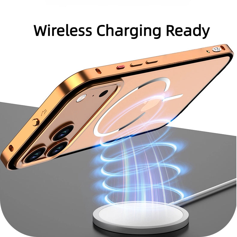 Frosted Magnetic Phone Case With Metal Frame