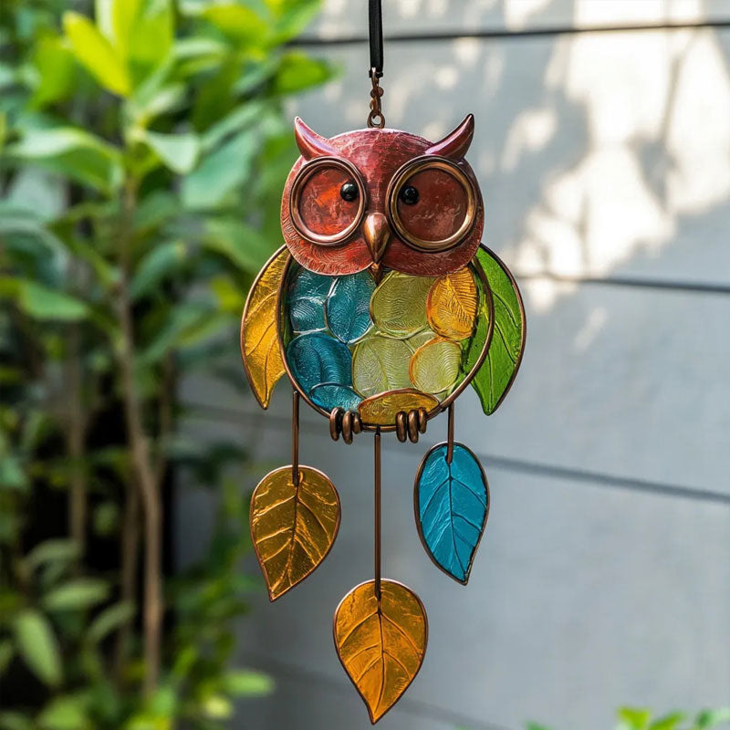 Coloured owl pendants
