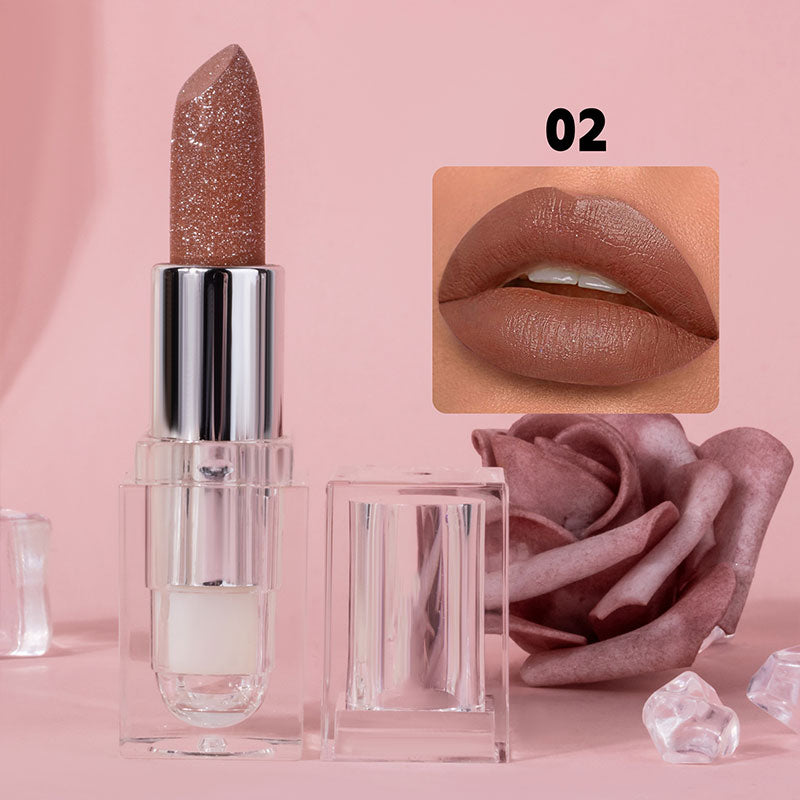 💄Fine Shiny Ice Cube Lipstick | Long-lasting, Moisturising, Anti-Use Lip Gloss (4 Colours)