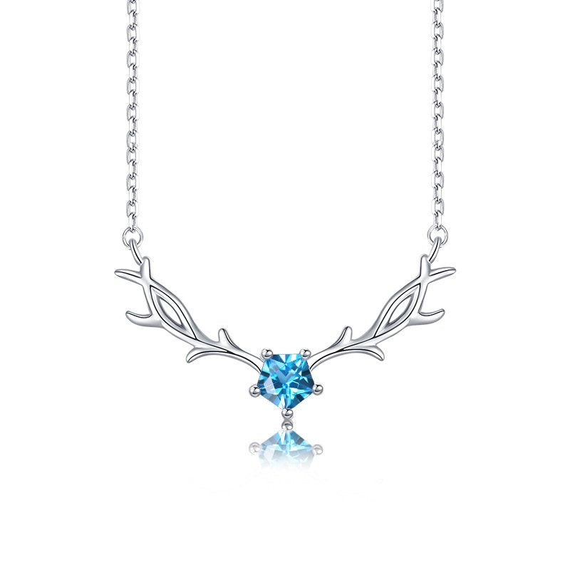 Deer-shaped necklace | Sliding greeting card