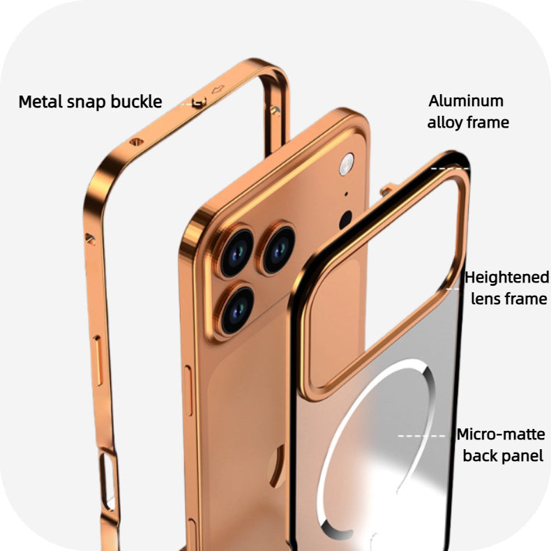 Frosted Magnetic Phone Case With Metal Frame