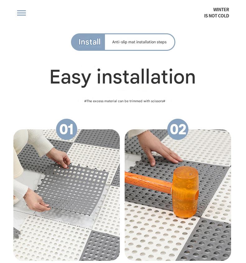 Anti-slip mats for bathroom and kitchen