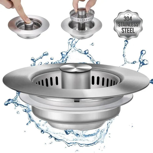 🔥LAST DAY 49% OFF-Sophisticated 3-in-1 kitchen sink drain strainer