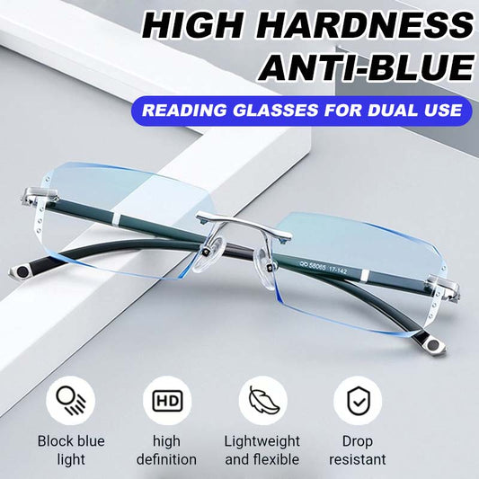 HIGH HARDNESS ANTI-BLUE READING GLASSES FOR DUAL USE