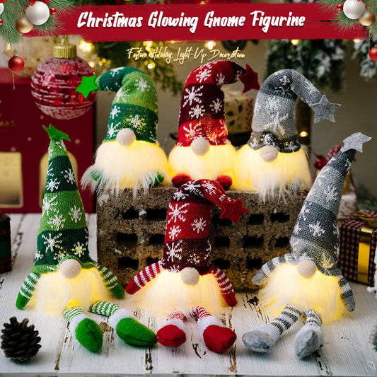 🎄 Christmas Glowing Gnome Figurine – Festive Holiday Light-Up Decoration 🎅✨