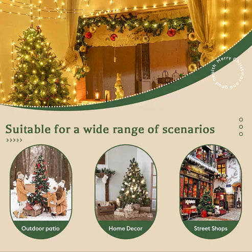 Fireworks-themed string lights made of copper wire