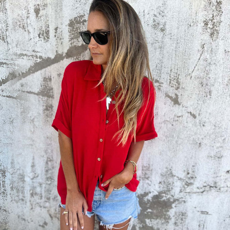 🌸Spring specialities💐 Casual solid color loose shirt