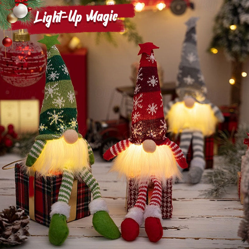 🎄 Christmas Glowing Gnome Figurine – Festive Holiday Light-Up Decoration 🎅✨