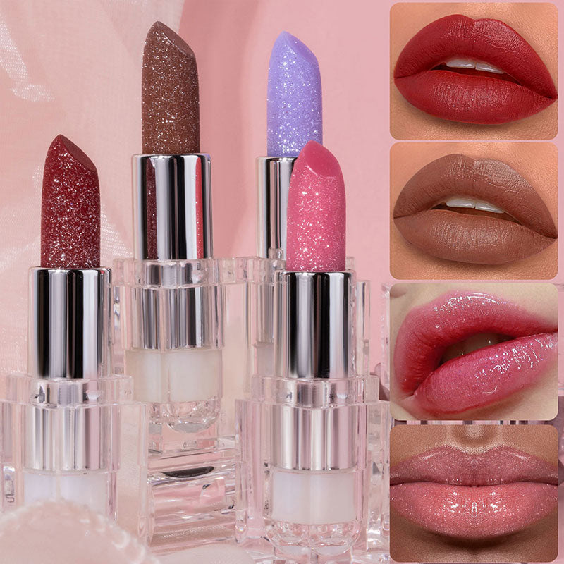💄Fine Shiny Ice Cube Lipstick | Long-lasting, Moisturising, Anti-Use Lip Gloss (4 Colours)