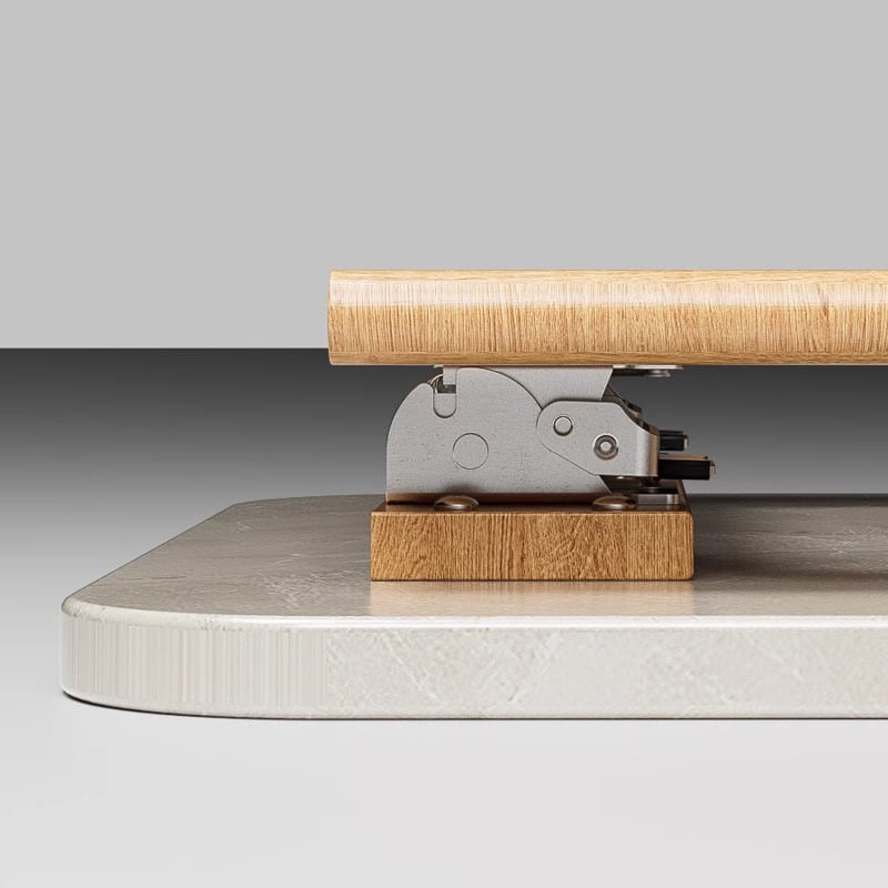 Heavy-duty collapsible brackets with 90° lock - space-saving steel hinges