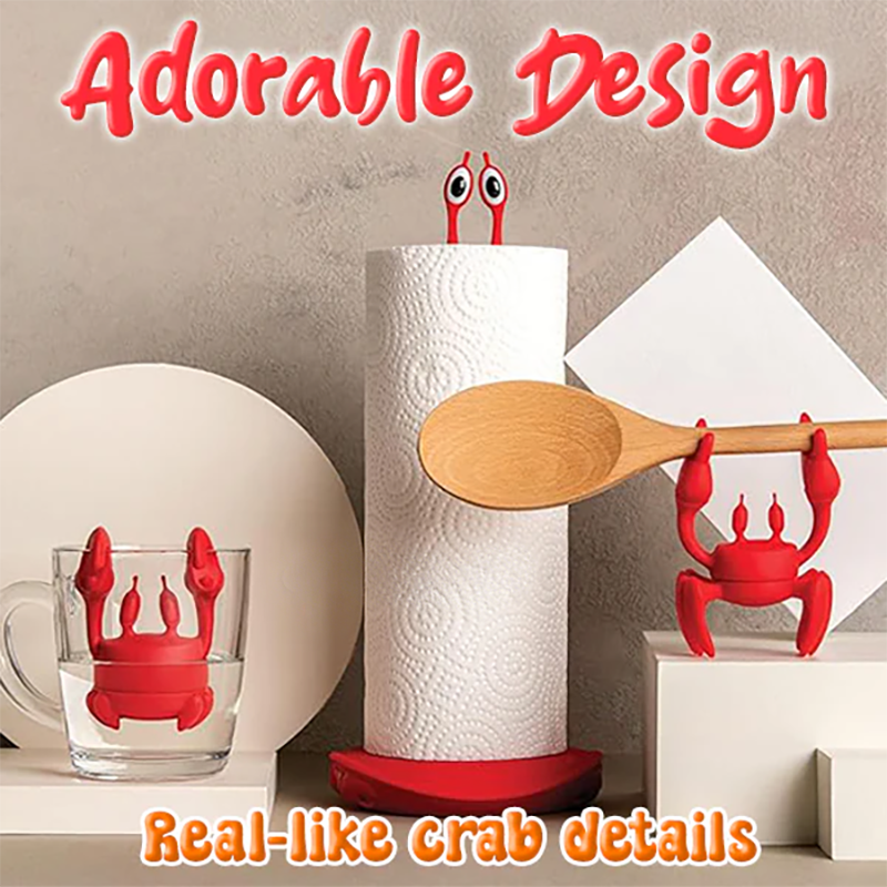 Non-slip crab holder for kitchen utensils