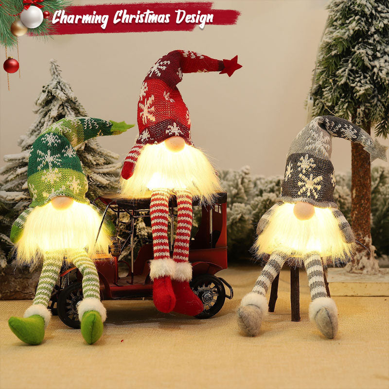 🎄 Christmas Glowing Gnome Figurine – Festive Holiday Light-Up Decoration 🎅✨