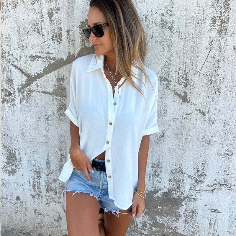 🌸Spring specialities💐 Casual solid color loose shirt