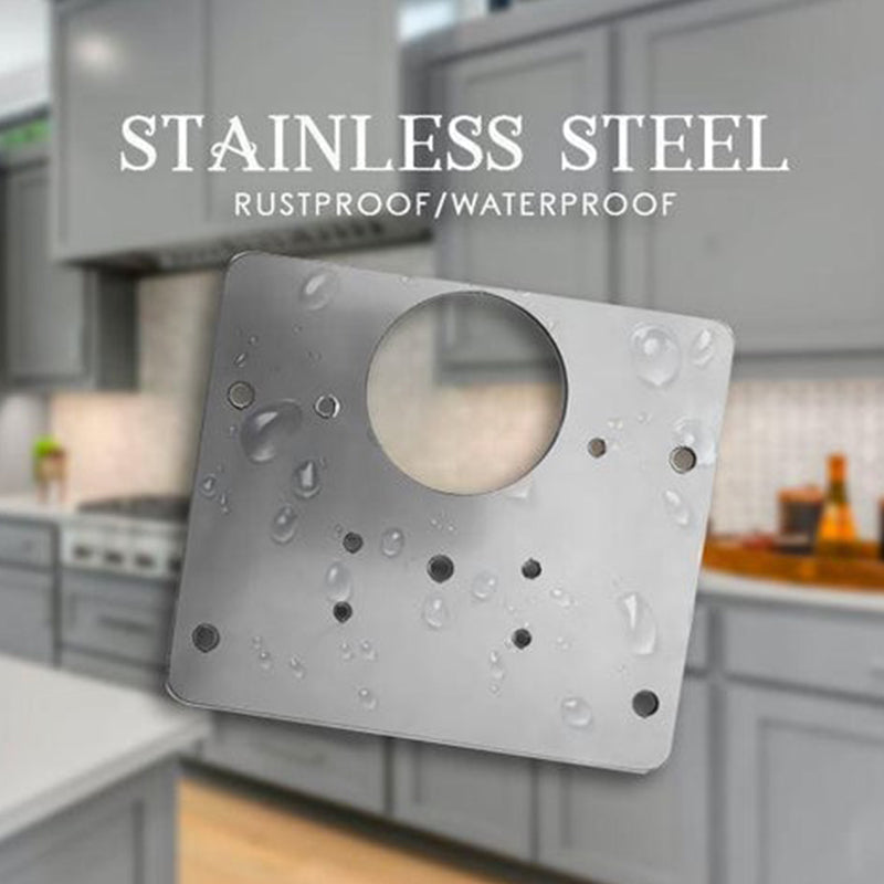 Stainless Steel Cabinet Hinge Repair Kit – Universal Mounting Plates with Screws