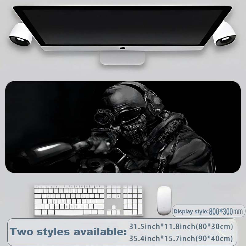 Cool Military Weapon Build Weapon Parts Display Large Gaming Mouse Pad, Stylish Desk Protector with Non-Slip Rubber, Multi-Size for Laptop & Desktop Use