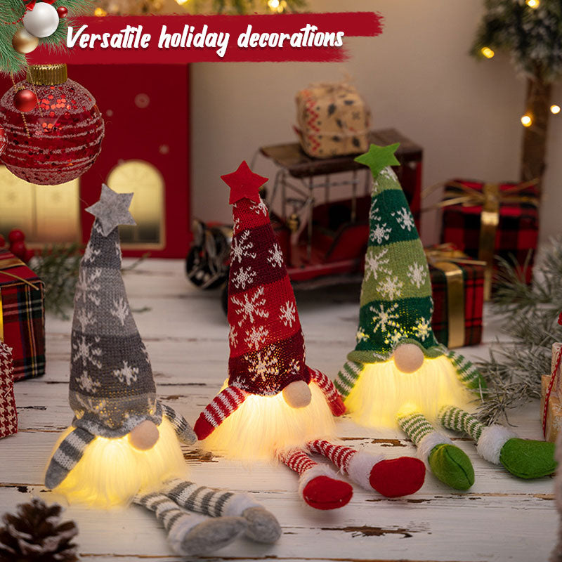 🎄 Christmas Glowing Gnome Figurine – Festive Holiday Light-Up Decoration 🎅✨