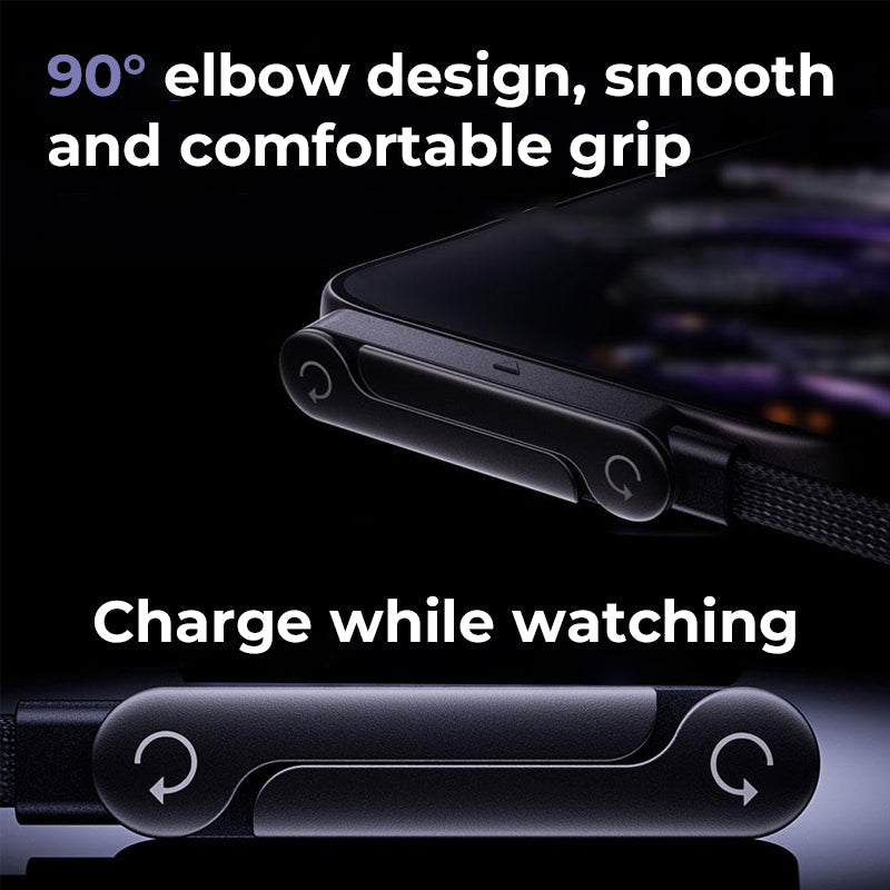 ⚡2-in-1 Invisible Holder Charger Cable – 240W Fast Charging Cord with Built-In Phone Stand
