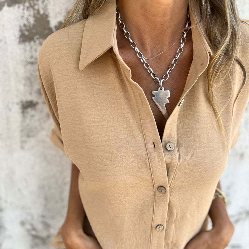 🌸Spring specialities💐 Casual solid color loose shirt