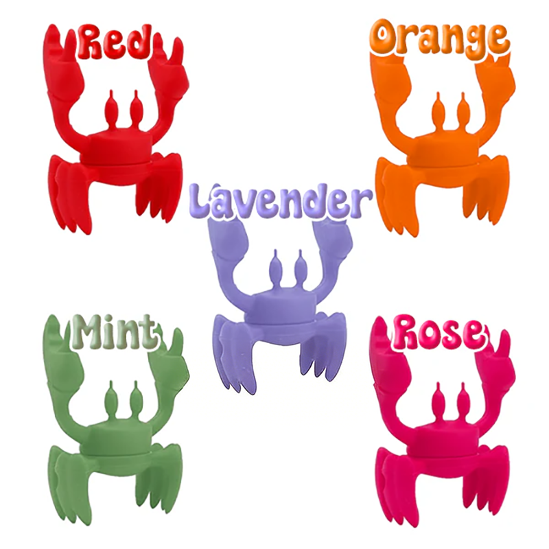 Non-slip crab holder for kitchen utensils