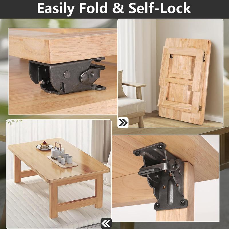 Heavy-duty collapsible brackets with 90° lock - space-saving steel hinges