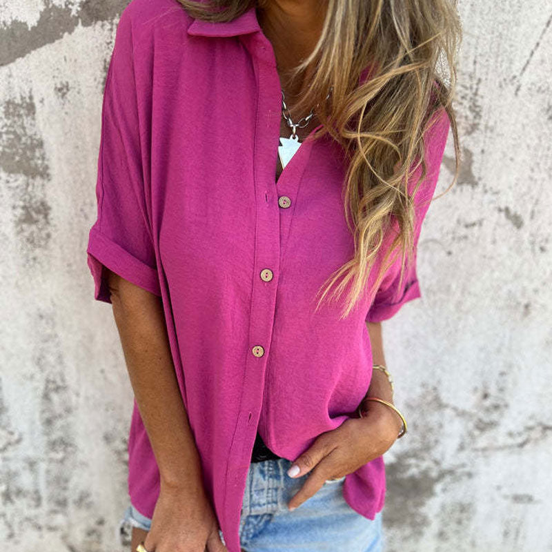 🌸Spring specialities💐 Casual solid color loose shirt
