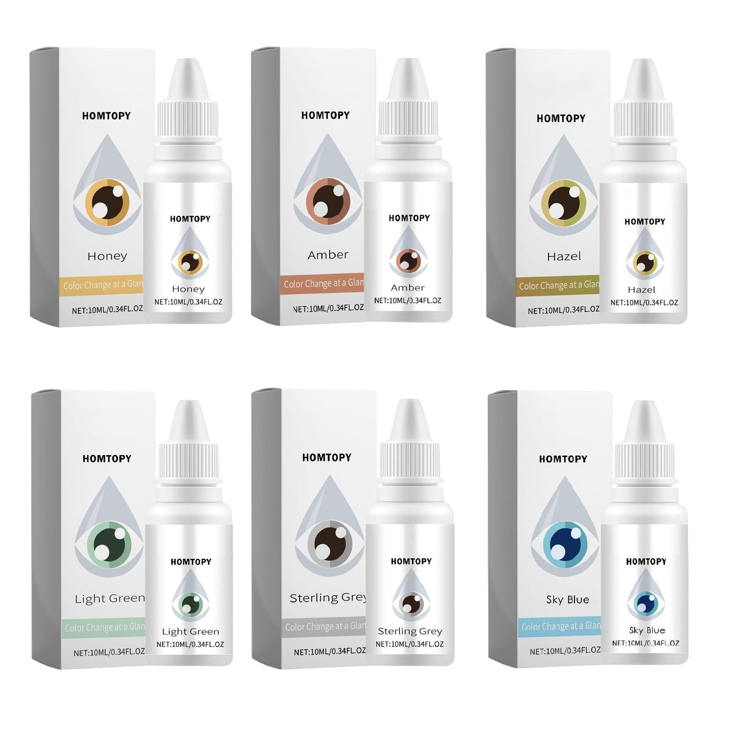 Contact lens care Coloured eye drops