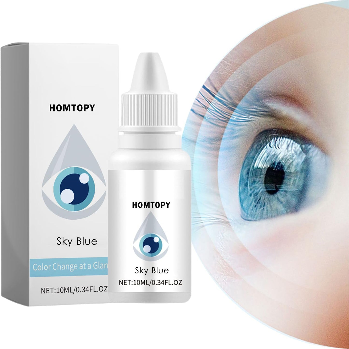 Contact lens care Coloured eye drops