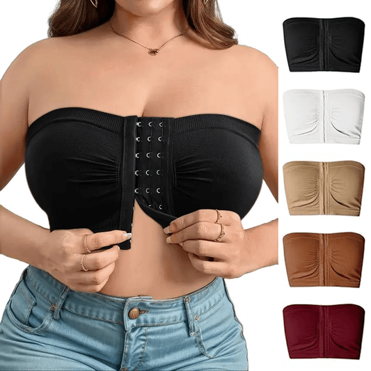 💞Large strapless bra with breathable front closure